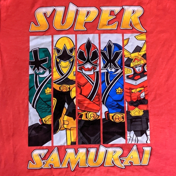 Super Samurai Power Rangers boys tee - Picture 1 of 4